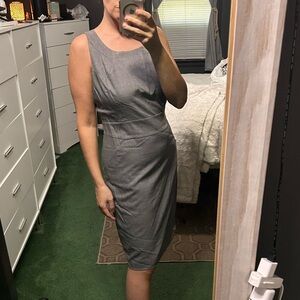J. Crew One Shoulder Gray Dress